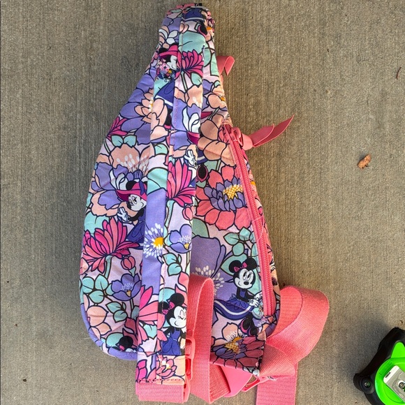 NWOT Disney sling backpack Floral Sling Bag with Pink Accents - Picture 3 of 5